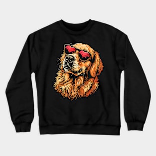 Golden Retriever Valentines Day Crewneck Sweatshirt